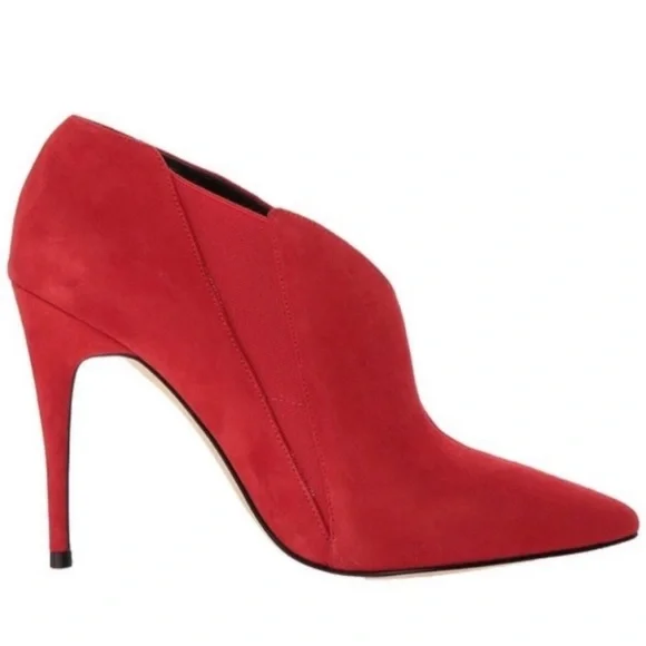 Guess Ondrea red suede ankle toe boot size 8 - Picture 6 of 16